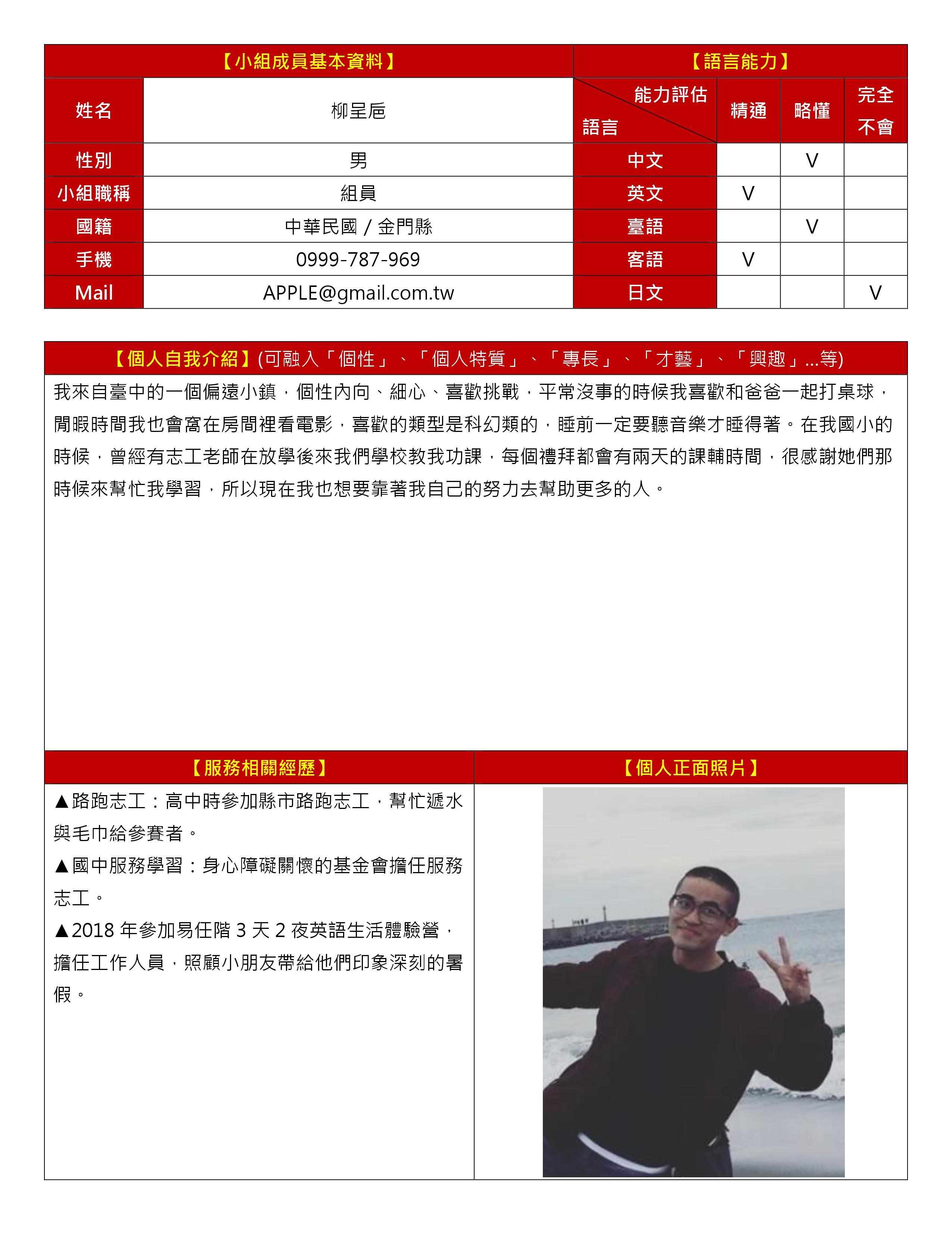 108-1小組履歷表(範例3)